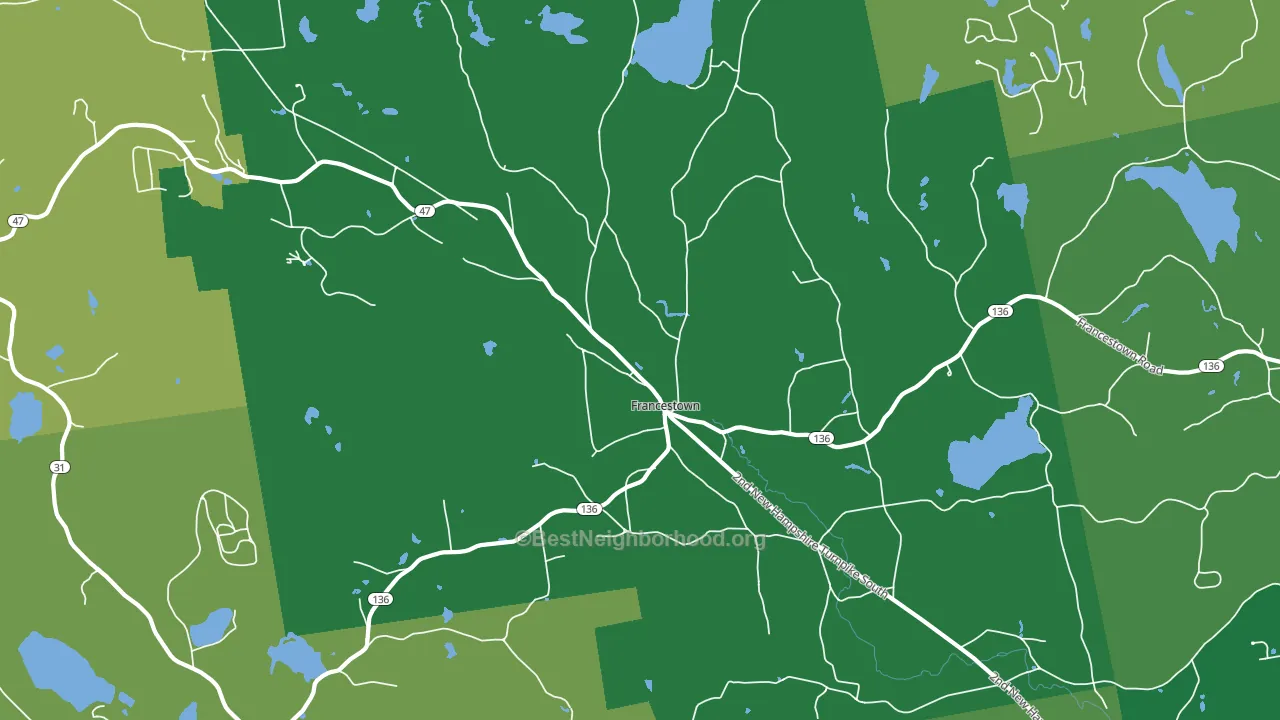 03043, NH block-group voter-turnout map