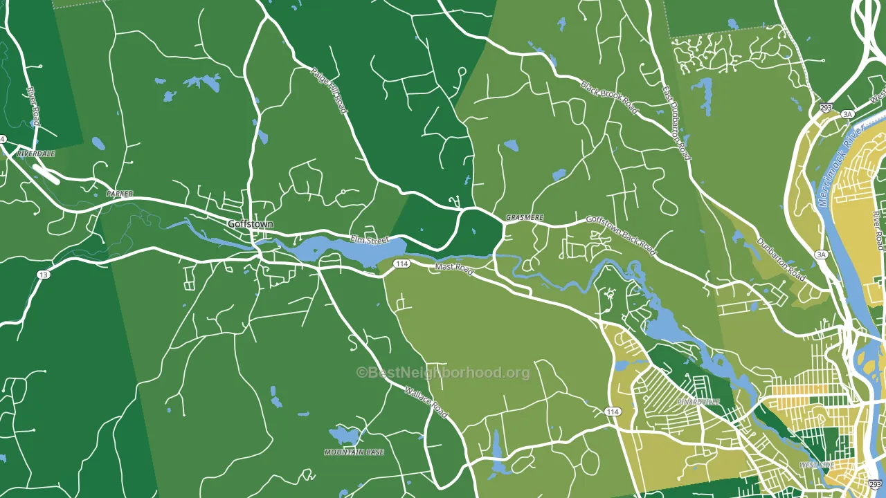03045, NH block-group voter-turnout map