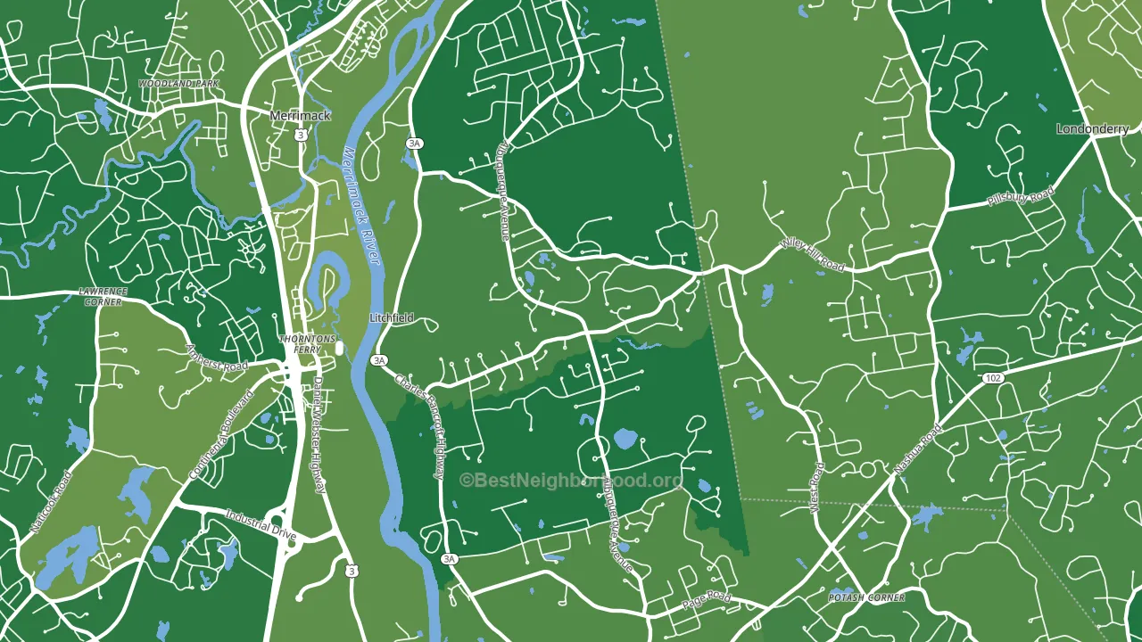 03052, NH block-group voter-turnout map