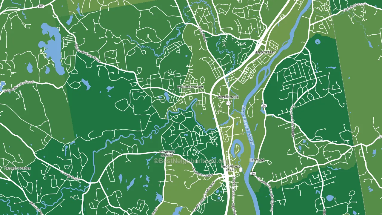 03054, NH block-group voter-turnout map