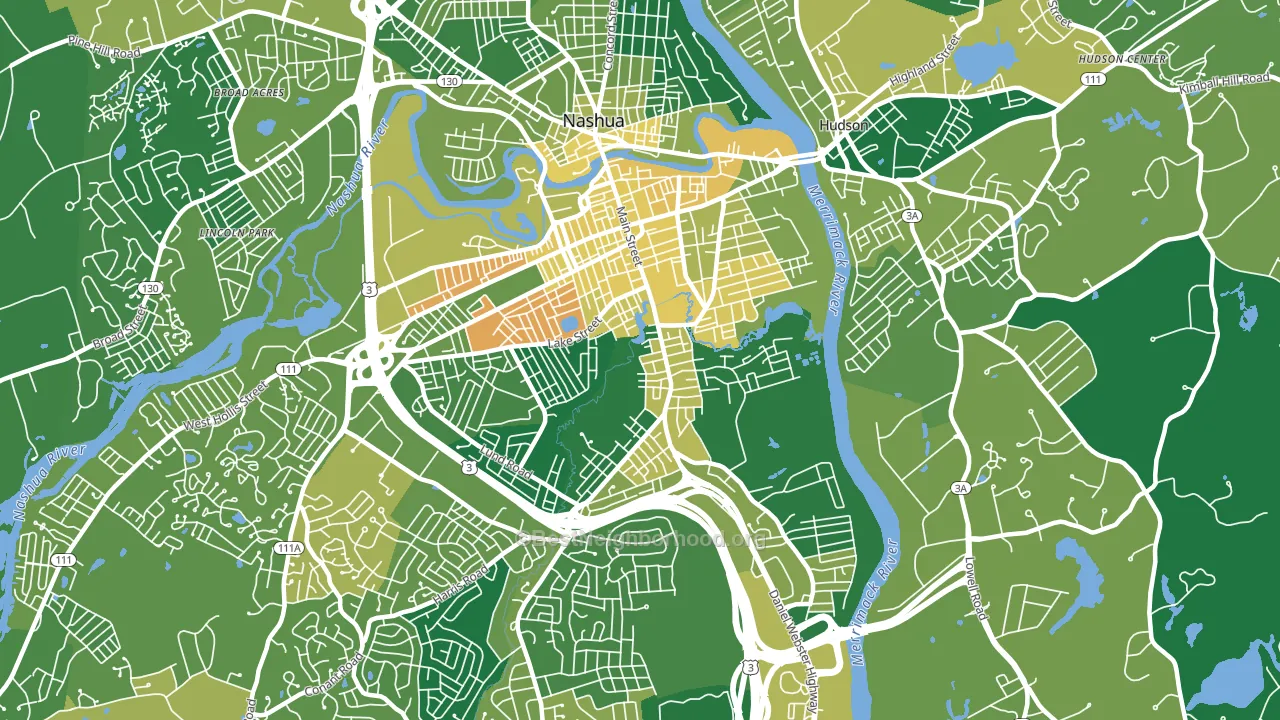 03060, NH block-group voter-turnout map