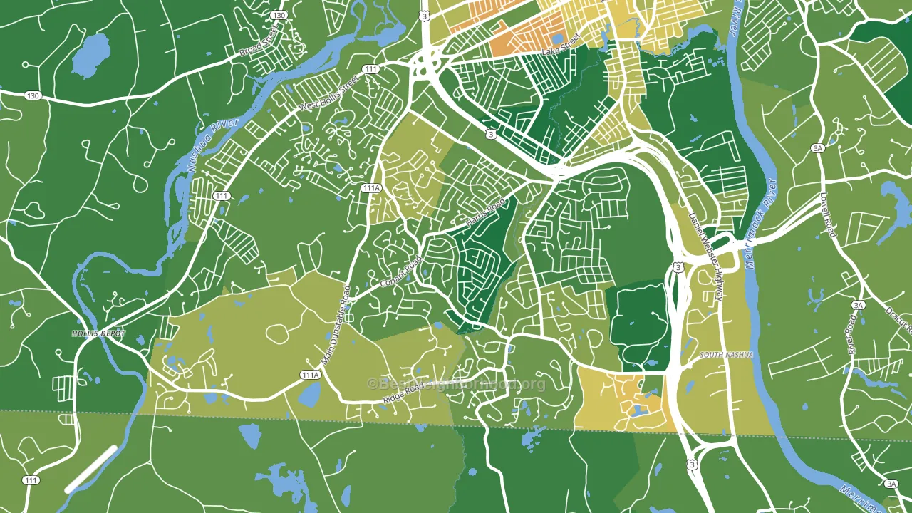 03062, NH block-group voter-turnout map