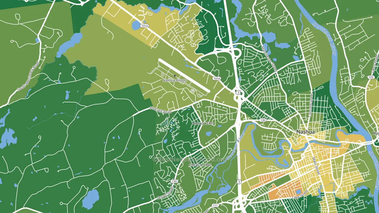 03063, NH block-group voter-turnout map