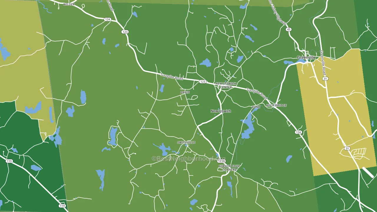 03071, NH block-group voter-turnout map