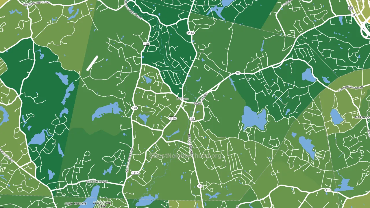 03076, NH block-group voter-turnout map
