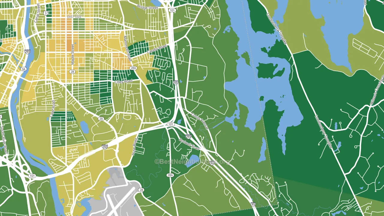 03109, NH block-group voter-turnout map