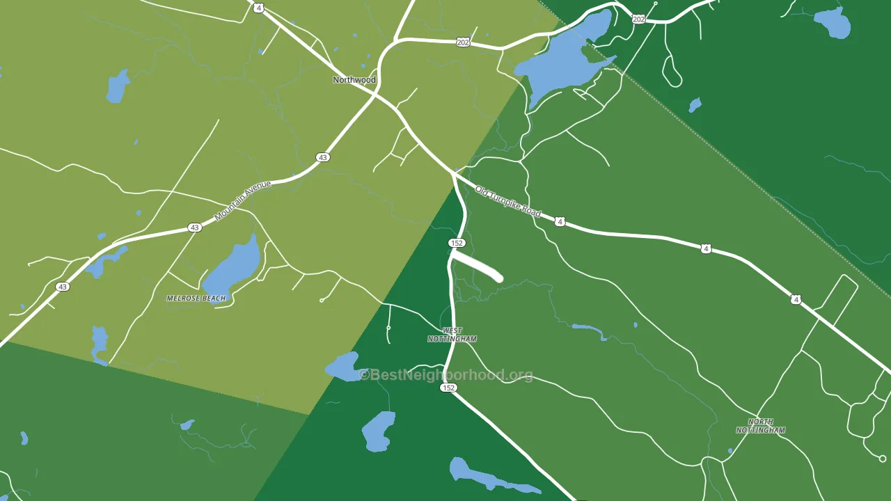 03291, NH block-group voter-turnout map