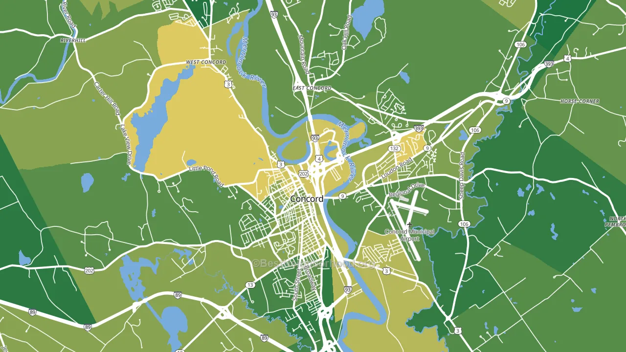 03301, NH block-group voter-turnout map