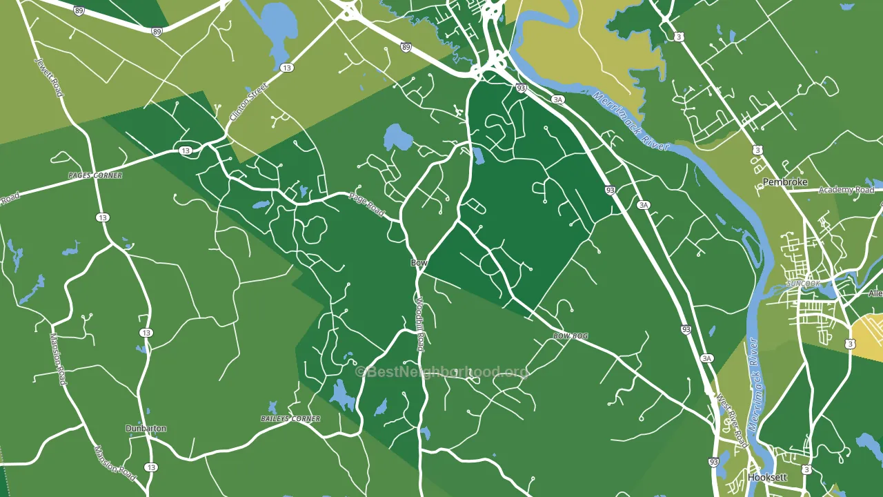 03304, NH block-group voter-turnout map