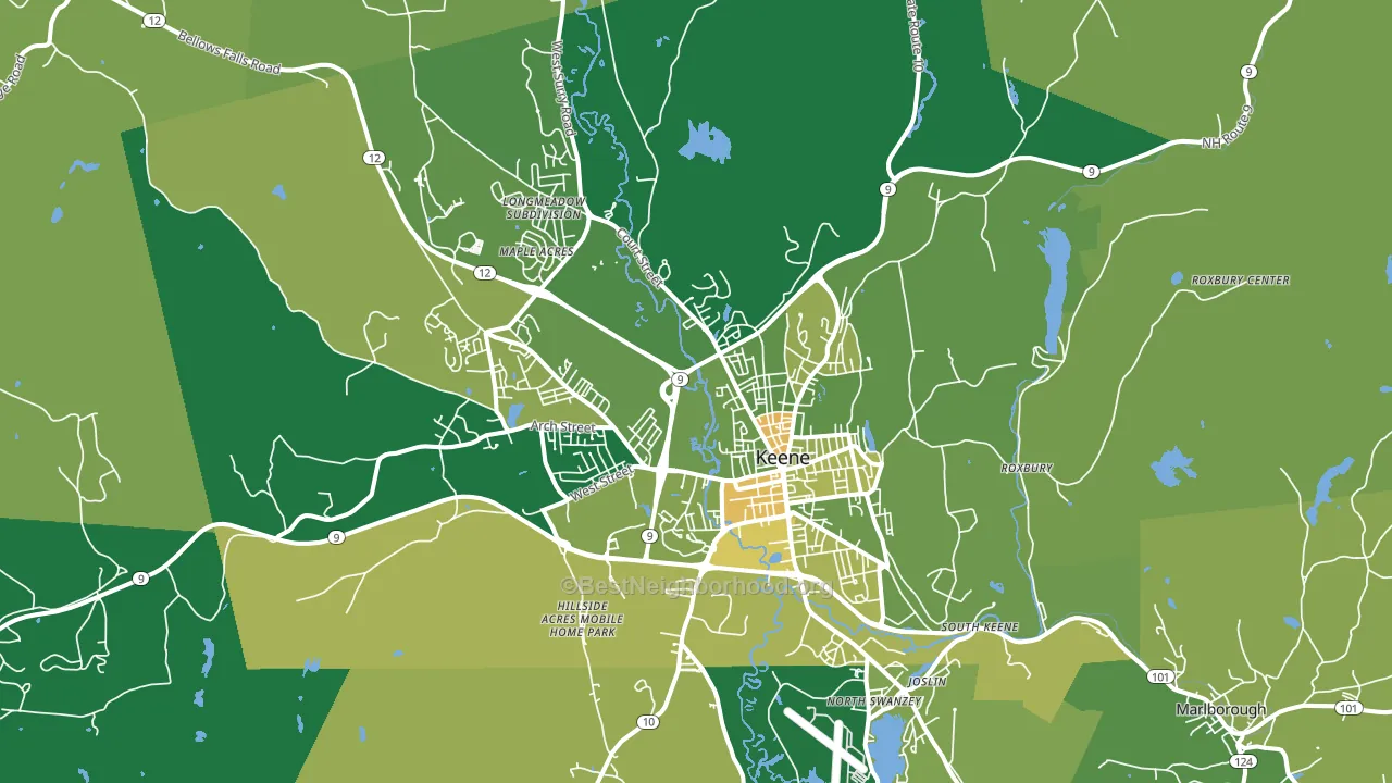 03431, NH block-group voter-turnout map