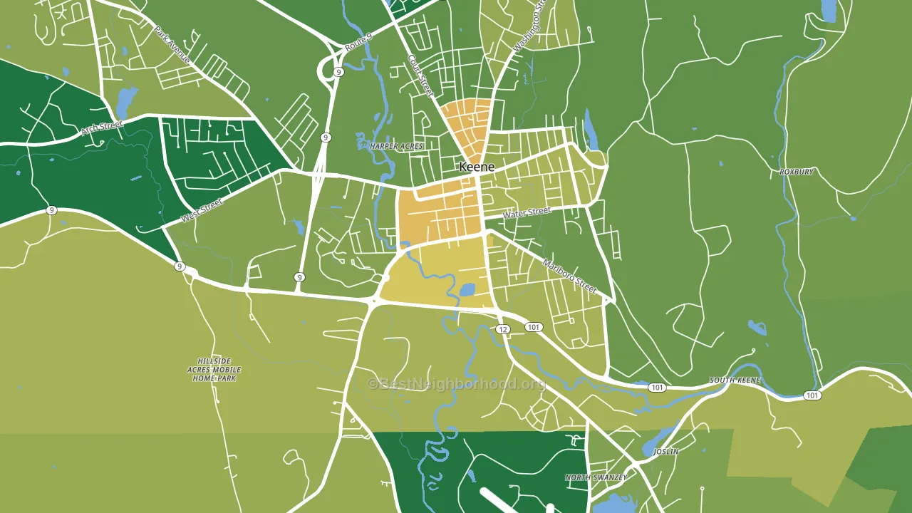 03435, NH block-group voter-turnout map