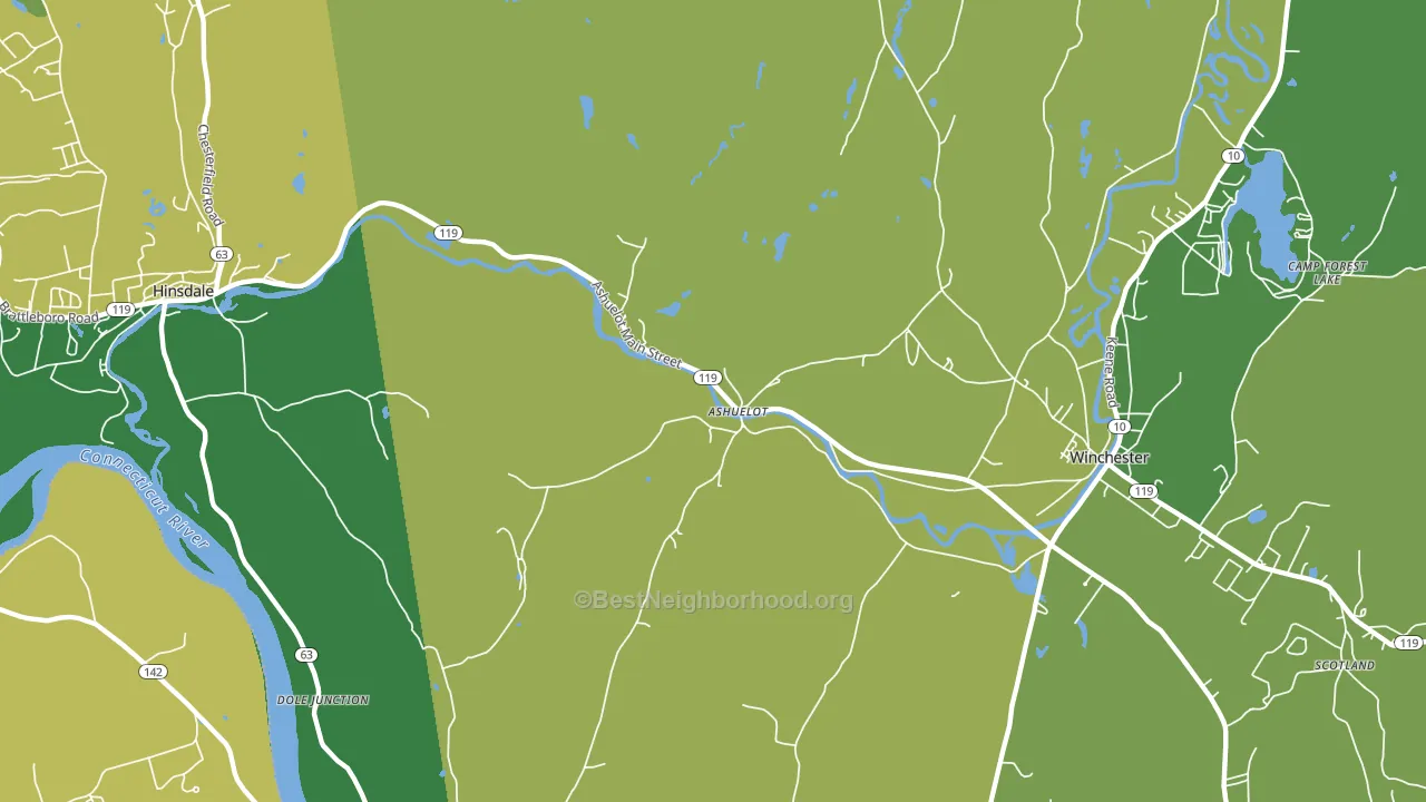 03441, NH block-group voter-turnout map