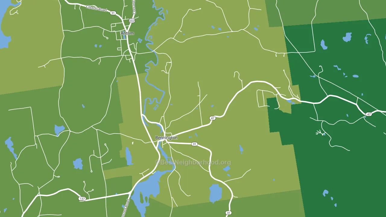 03442, NH block-group voter-turnout map