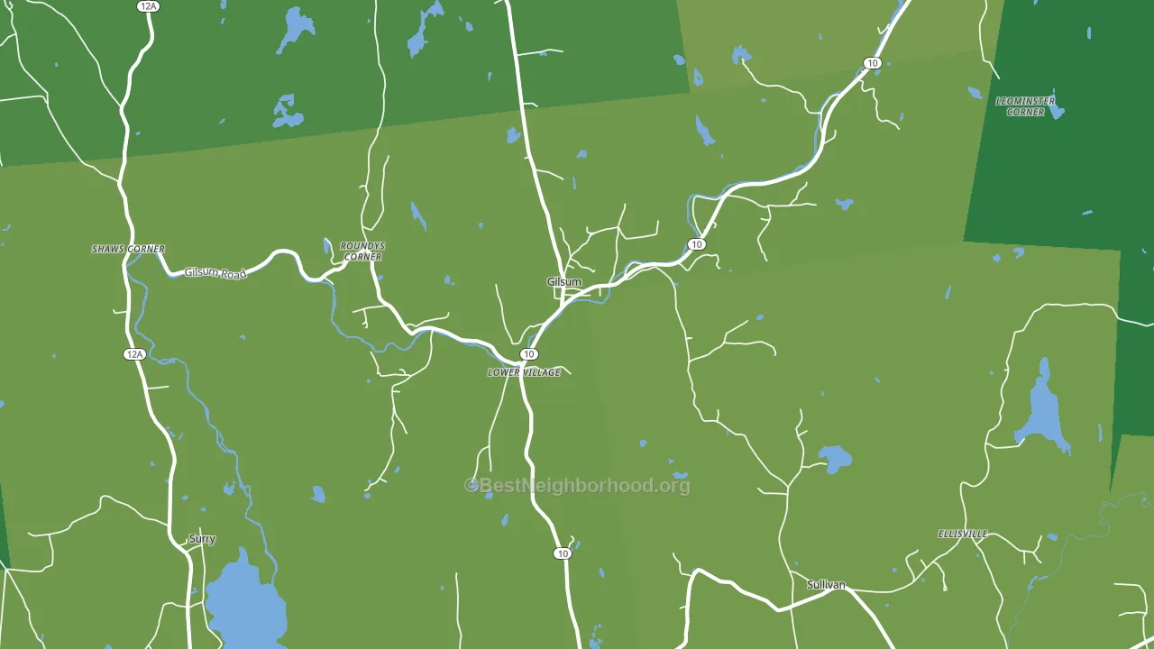 03448, NH block-group voter-turnout map