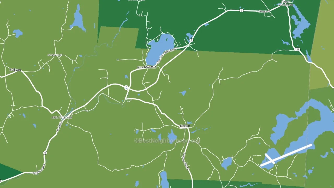 03457, NH block-group voter-turnout map
