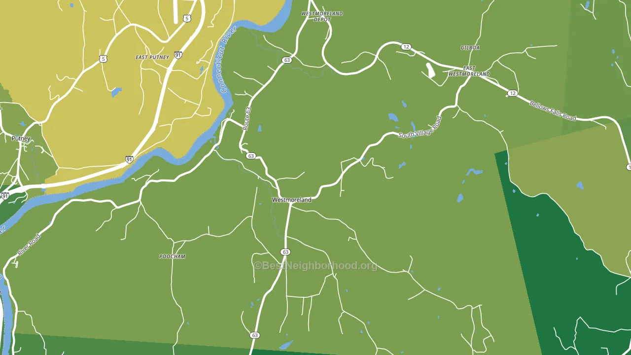 03467, NH block-group voter-turnout map
