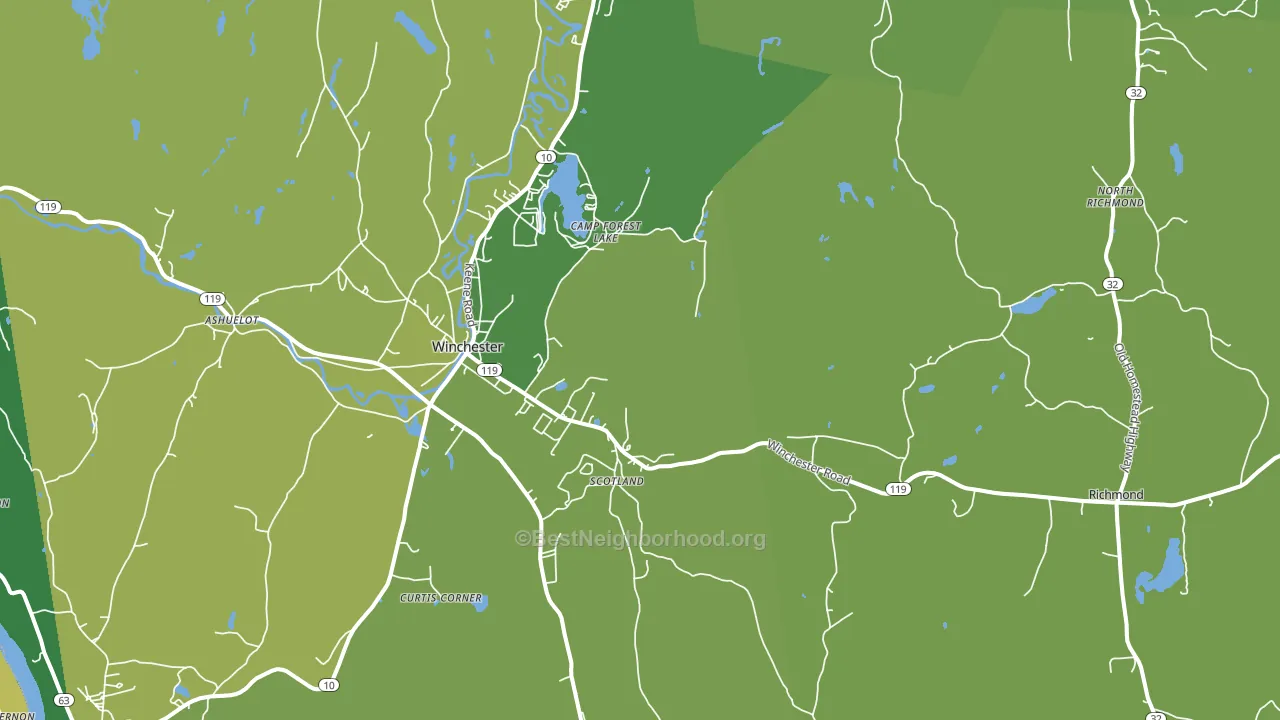 03470, NH block-group voter-turnout map