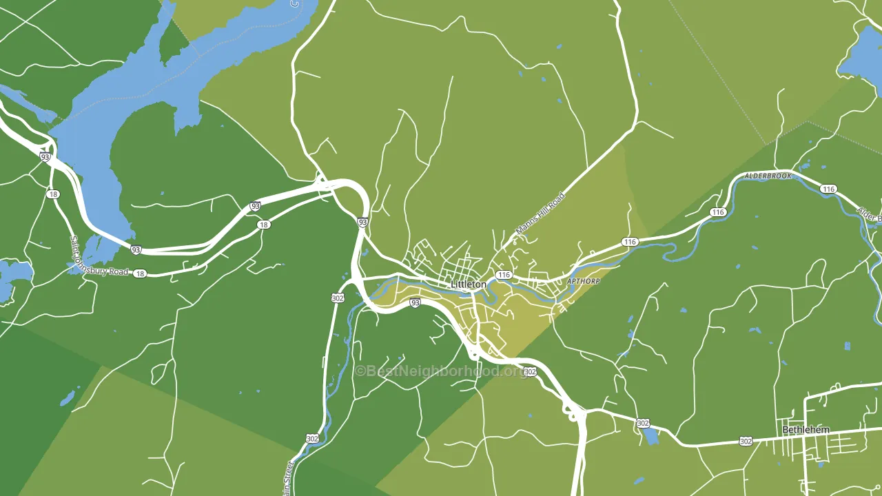 03561, NH block-group voter-turnout map
