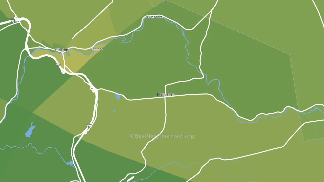 03574, NH block-group voter-turnout map