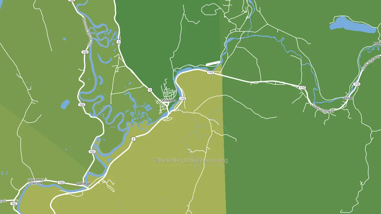 03582, NH block-group voter-turnout map