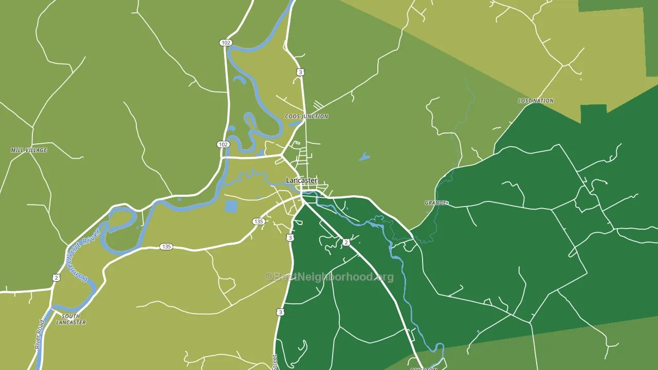 03584, NH block-group voter-turnout map