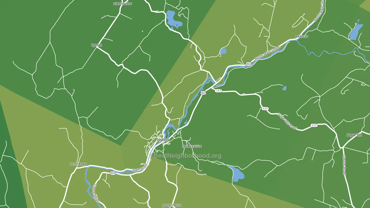 03585, NH block-group voter-turnout map