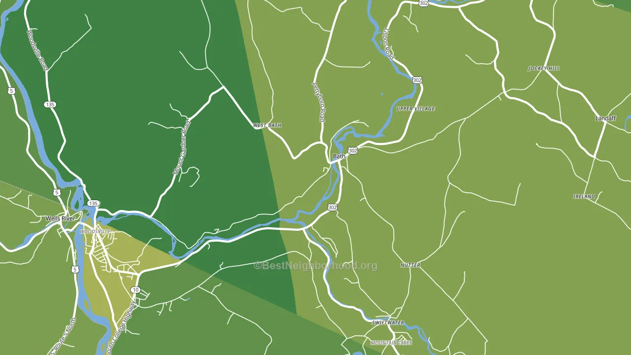 03740, NH block-group voter-turnout map