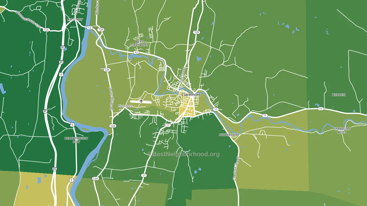 03743, NH block-group voter-turnout map
