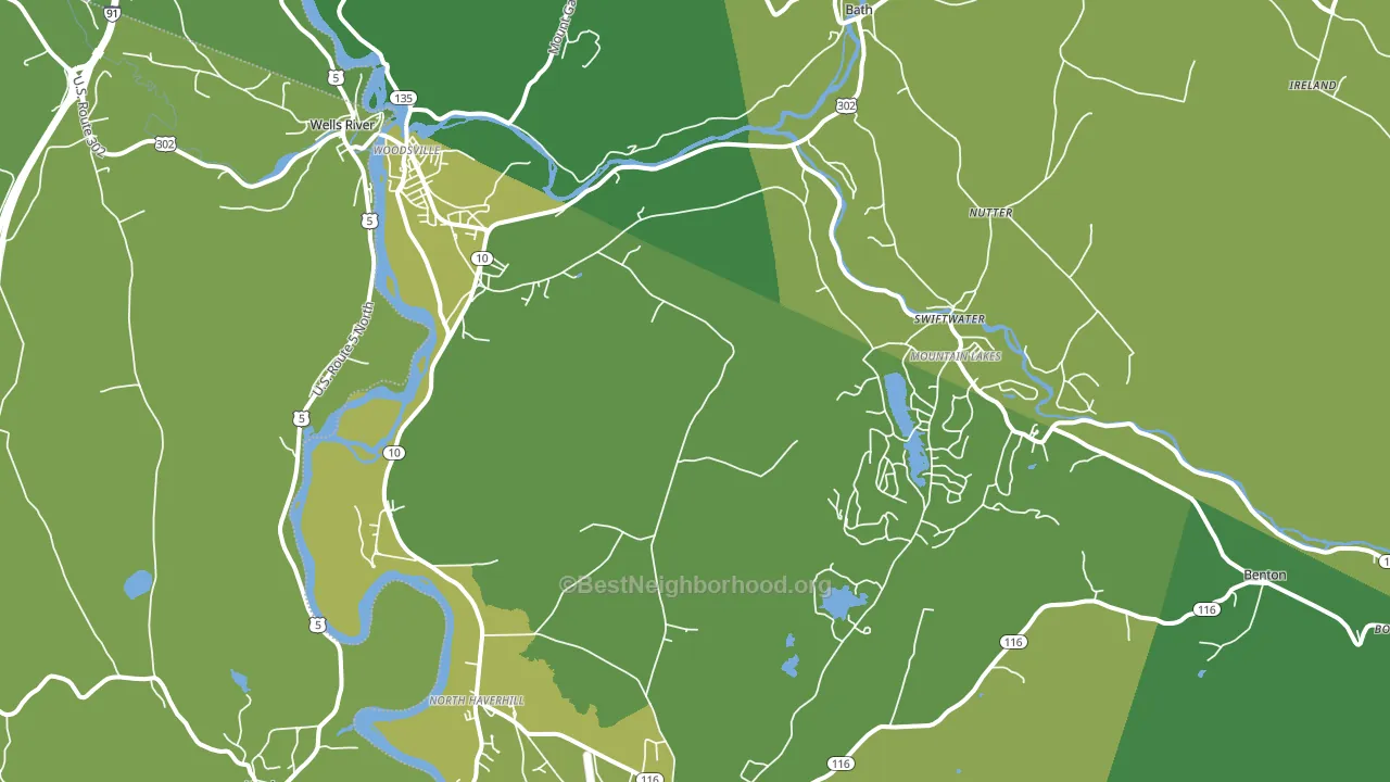 03785, NH block-group voter-turnout map