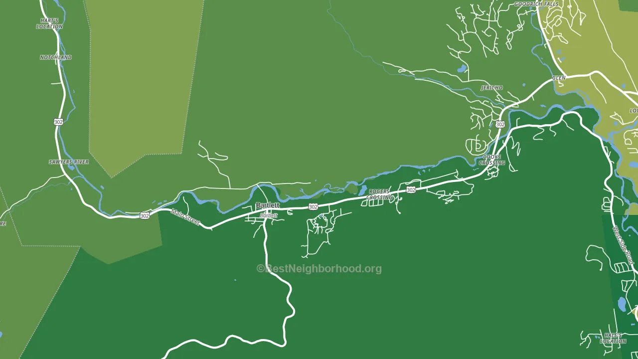03812, NH block-group voter-turnout map