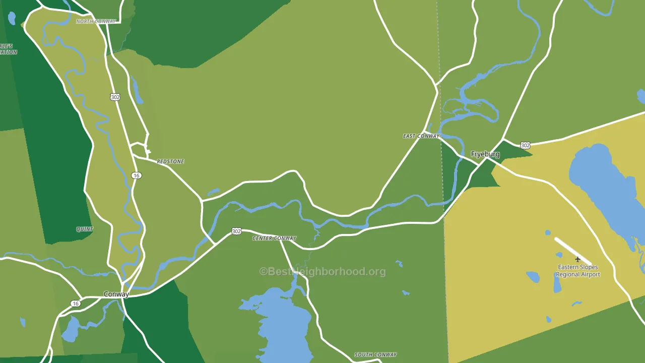 03813, NH block-group voter-turnout map