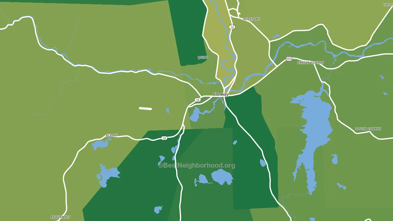 03818, NH block-group voter-turnout map