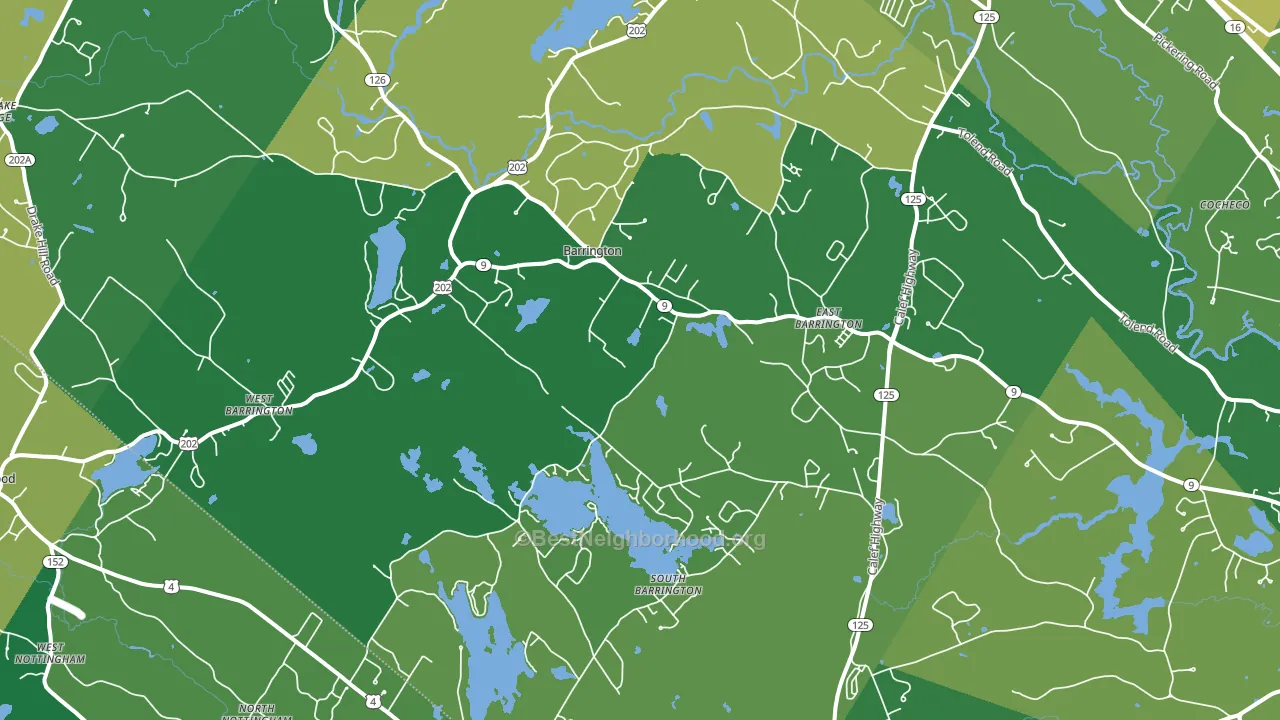 03825, NH block-group voter-turnout map