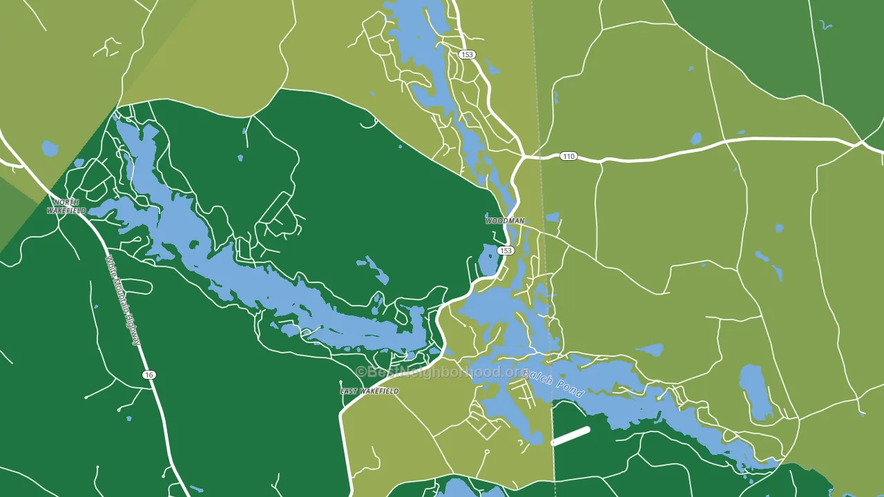 03830, NH block-group voter-turnout map