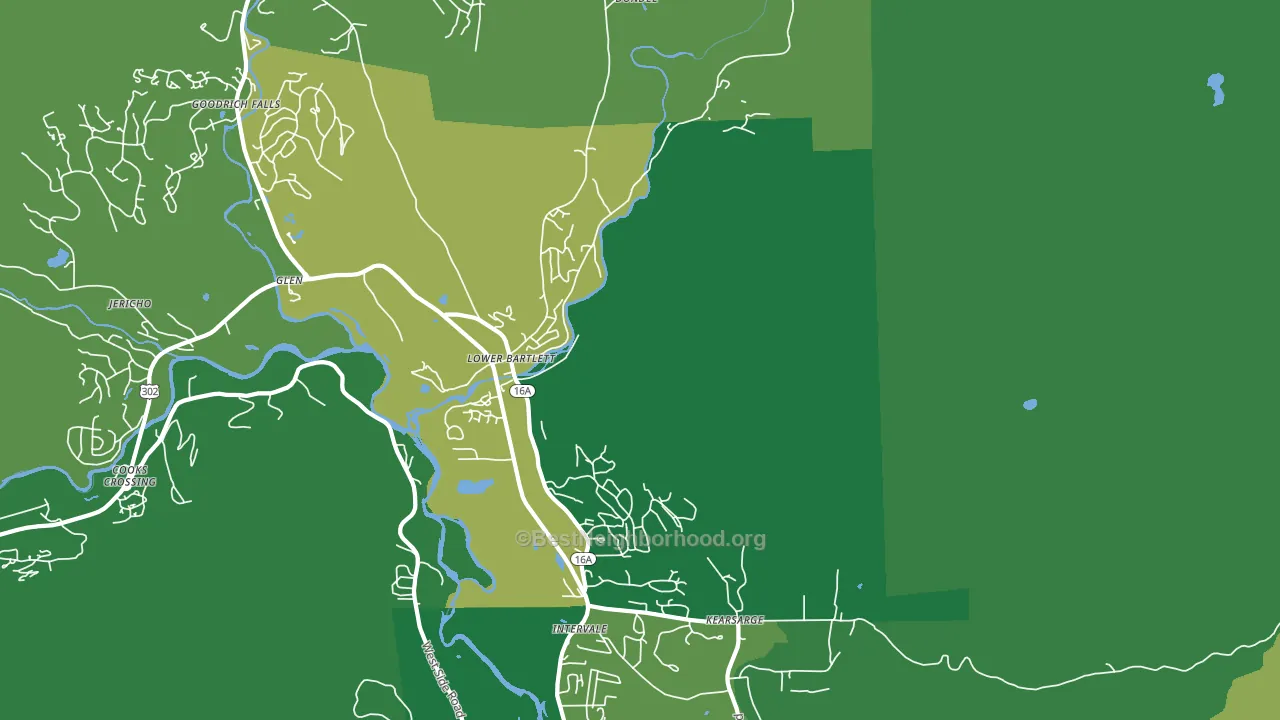 03845, NH block-group voter-turnout map