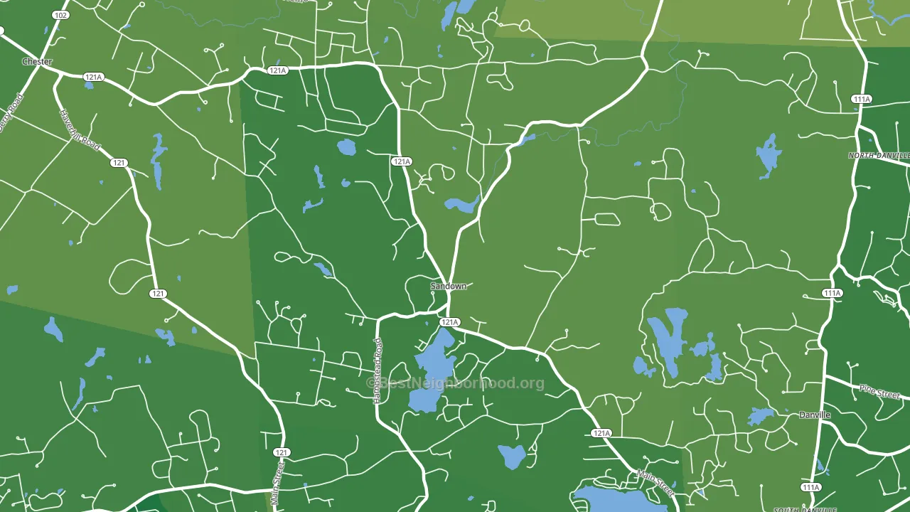 03873, NH block-group voter-turnout map