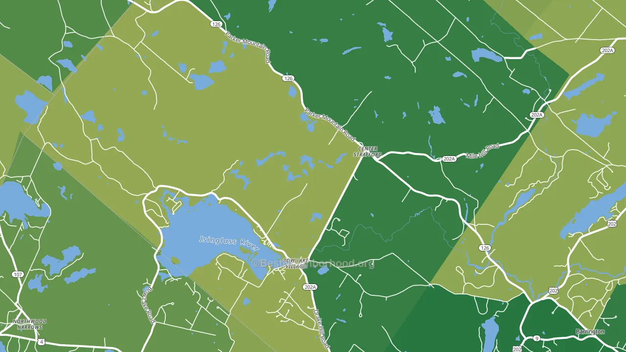 03884, NH block-group voter-turnout map