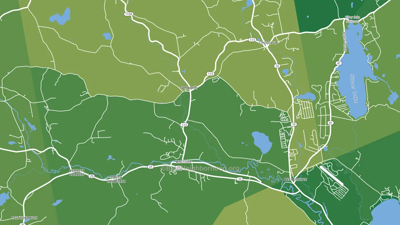 03886, NH block-group voter-turnout map