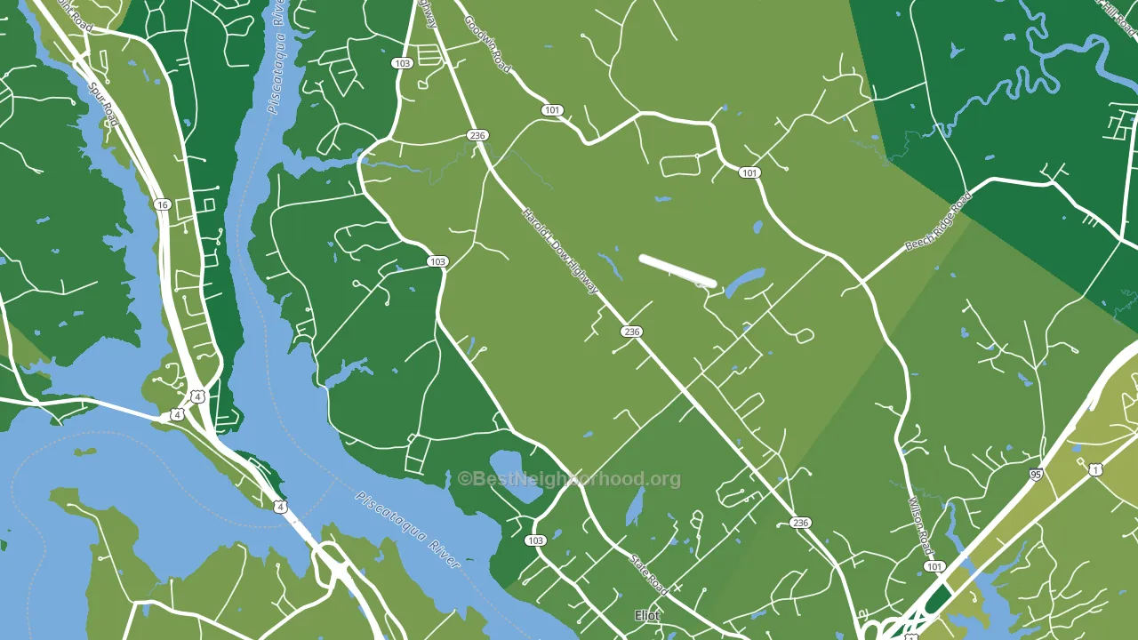 03903, ME block-group voter-turnout map