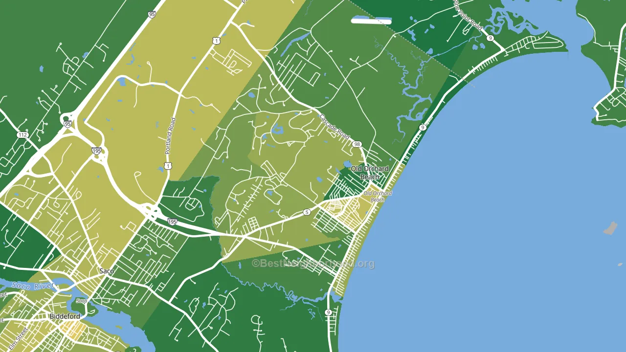 04064, ME block-group voter-turnout map