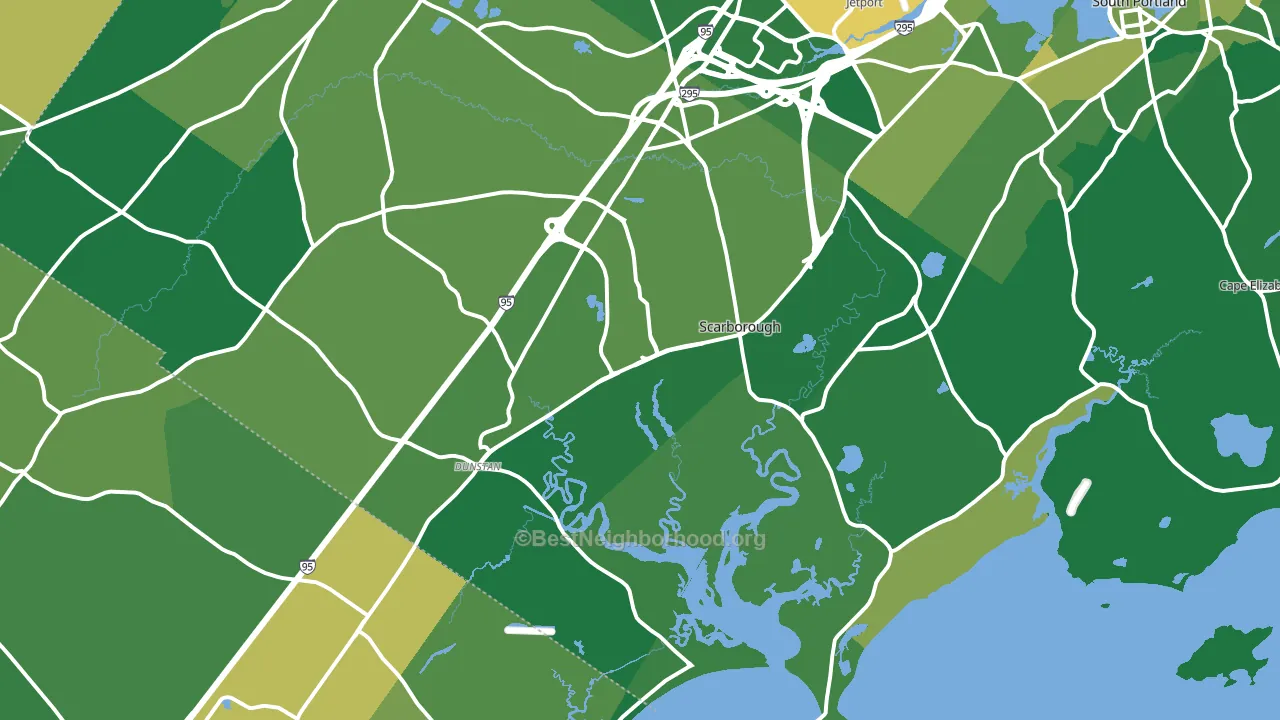 04074, ME block-group voter-turnout map