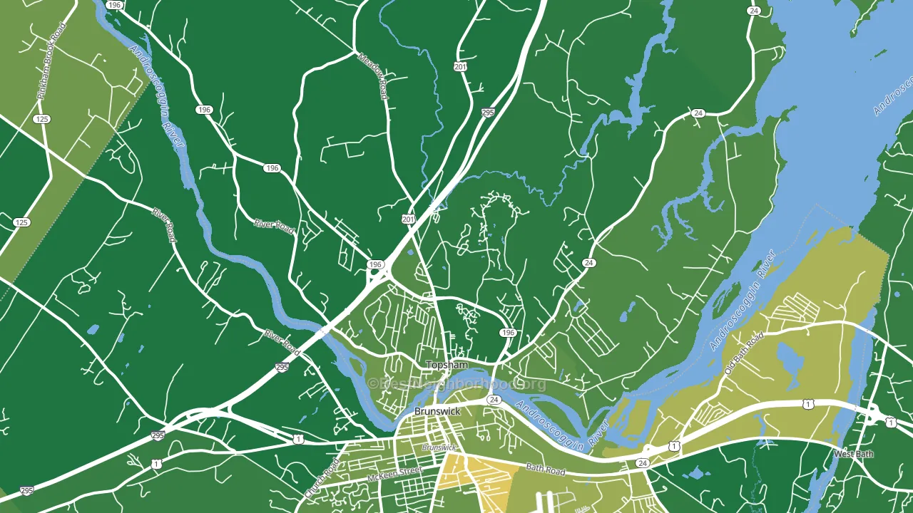 04086, ME block-group voter-turnout map