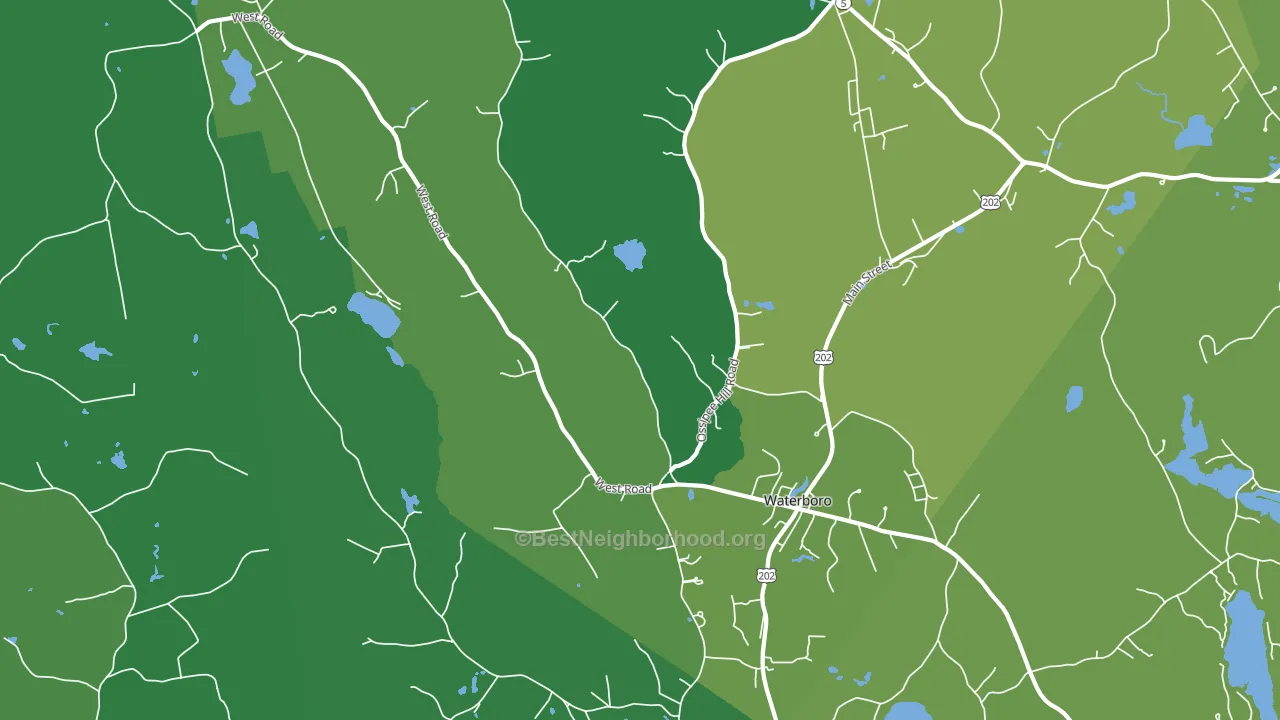 04087, ME block-group voter-turnout map