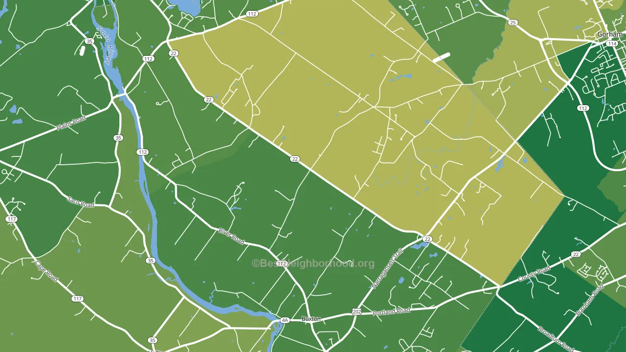 04093, ME block-group voter-turnout map