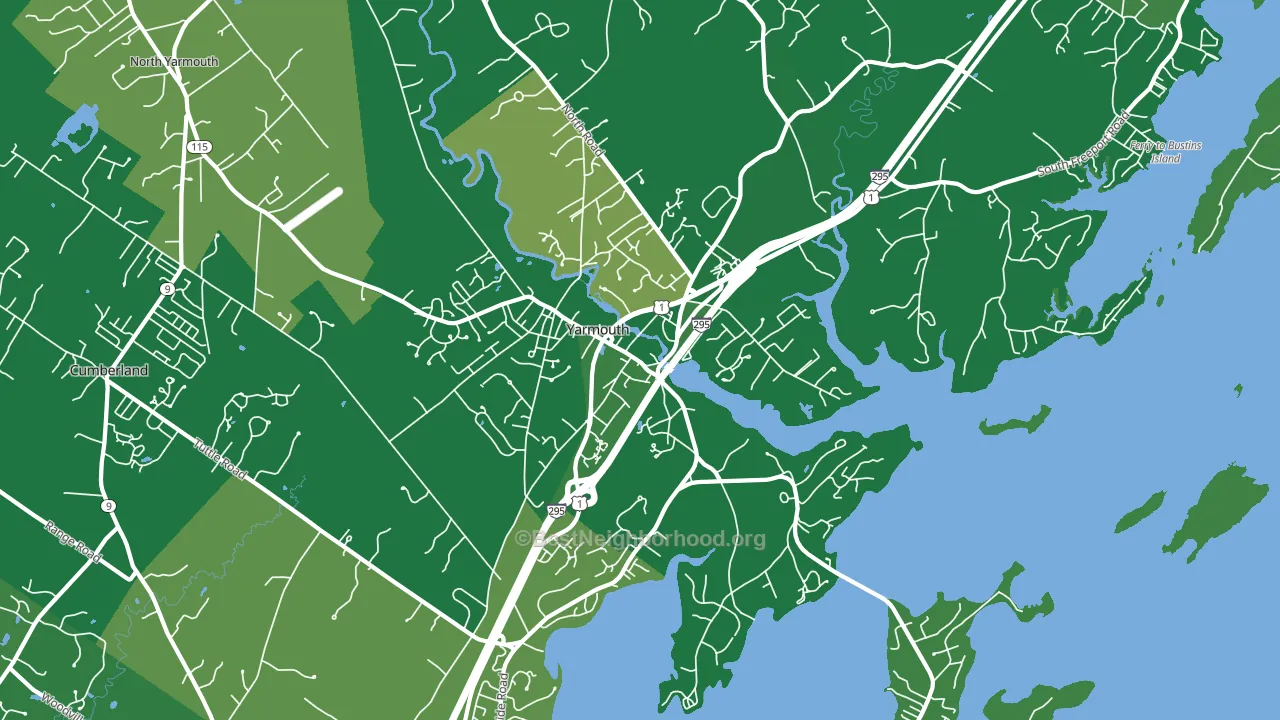 04096, ME block-group voter-turnout map