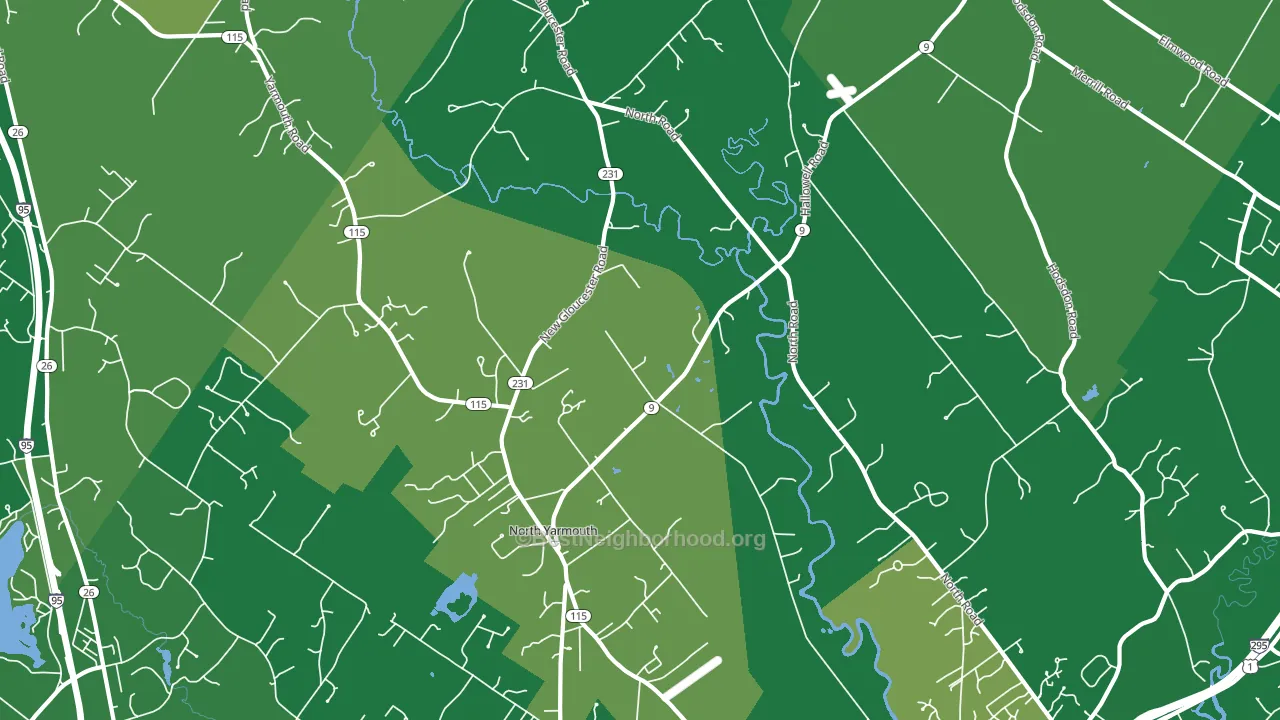 04097, ME block-group voter-turnout map