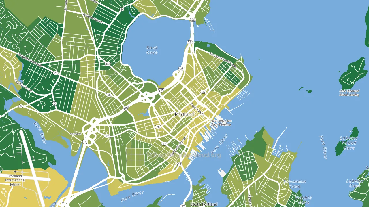 04101, ME block-group voter-turnout map