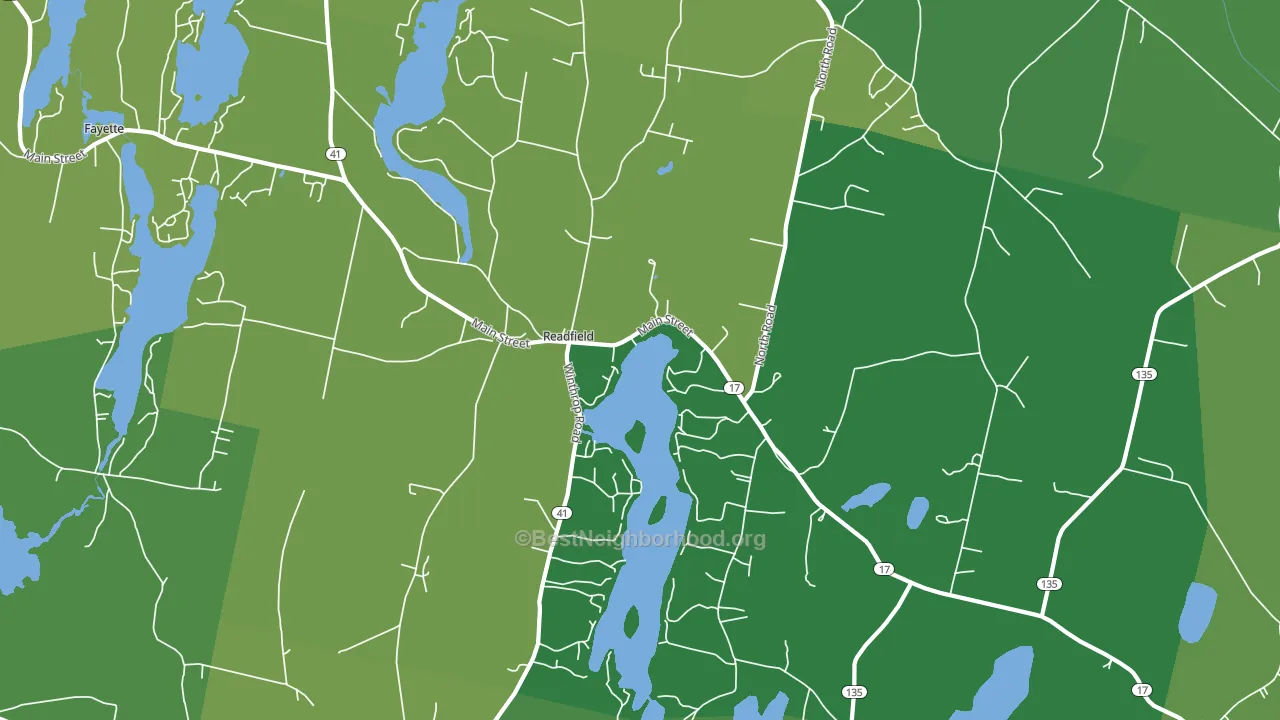 04355, ME block-group voter-turnout map