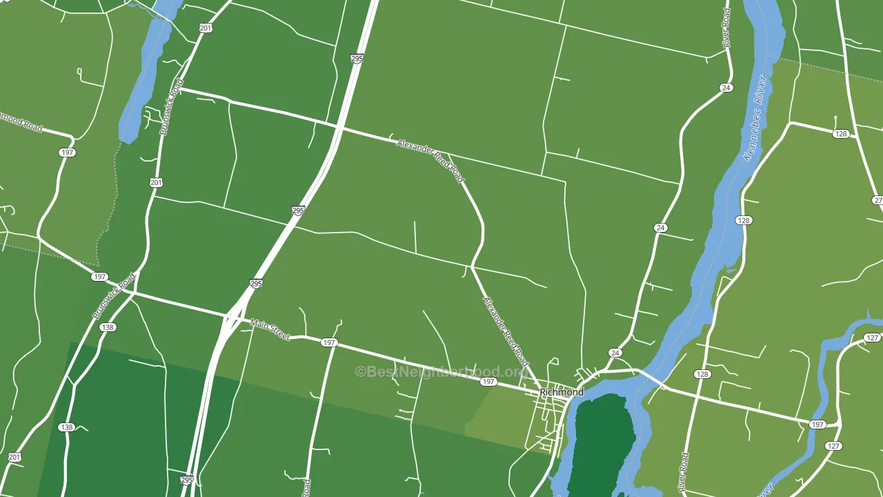 04357, ME block-group voter-turnout map