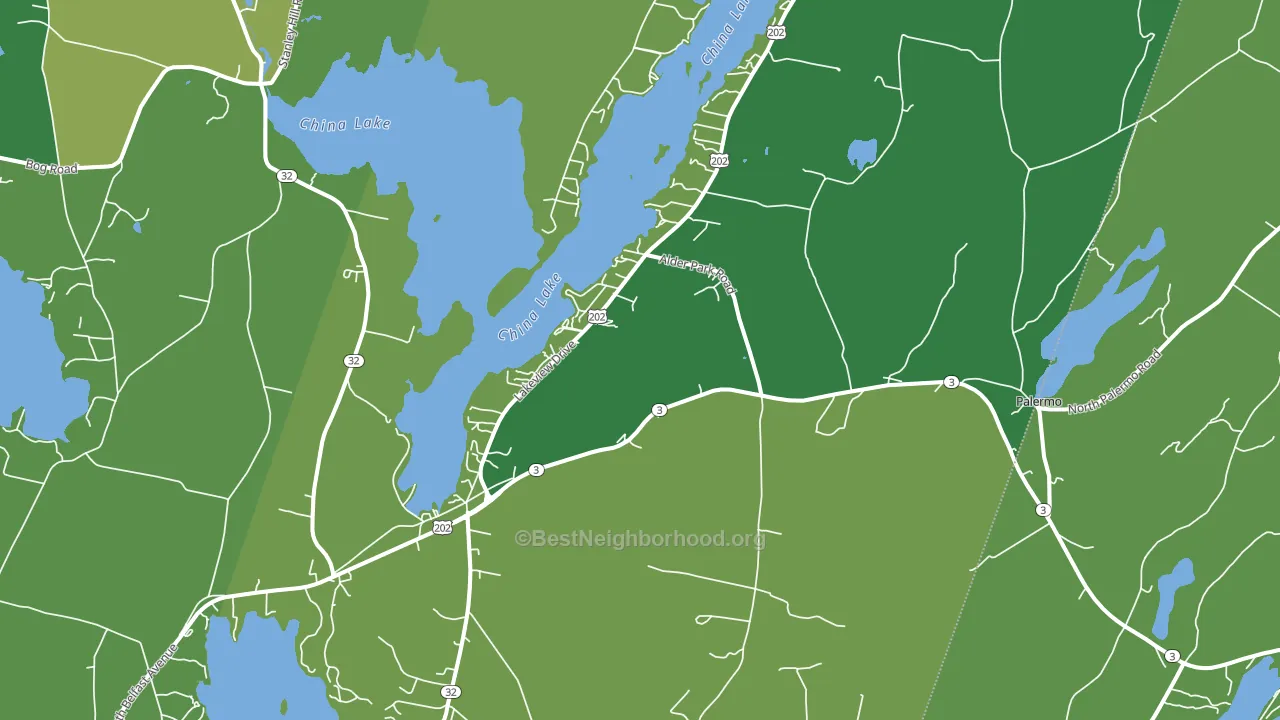 04358, ME block-group voter-turnout map